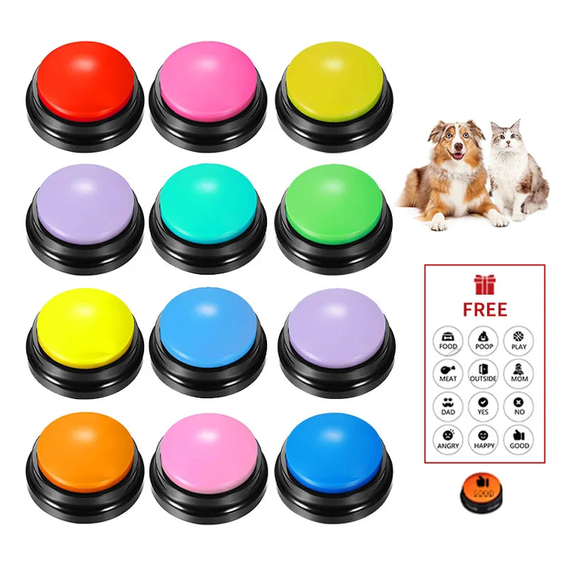 Paws & Claws™Voice Recording Button Pet Toys