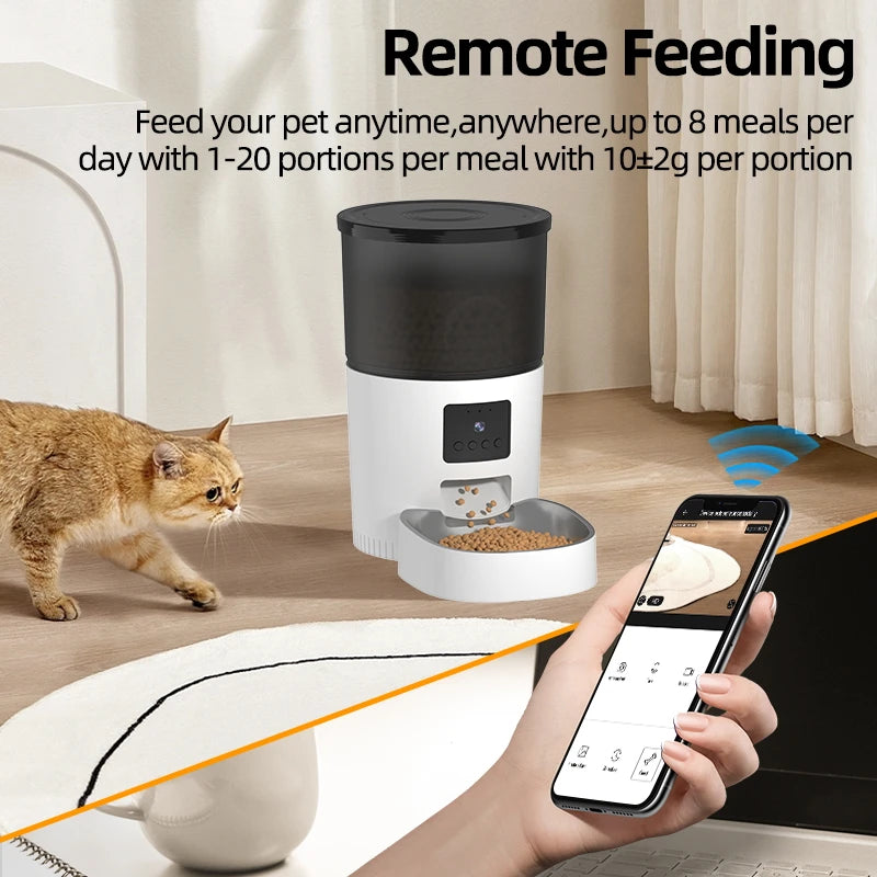 PAWS & CLAWS™Automatic Cat Feeder With Camera Video